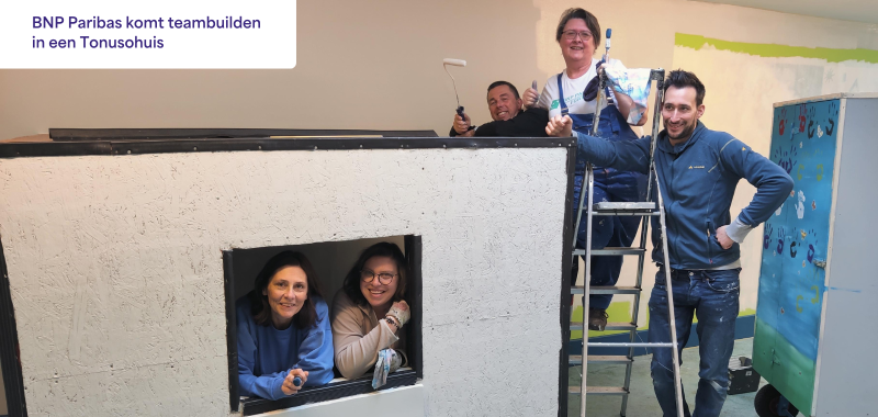 Teambuilding van BNP Paribas in 1 van de Tonusohuizen